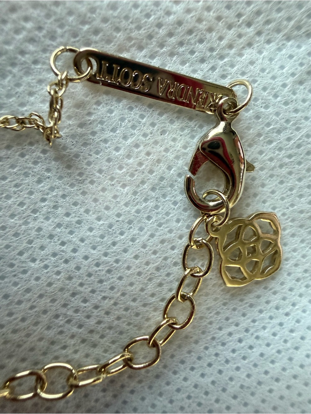 Kendra Scott Gold Necklace with Orange Teardrop Pendant - Picture 3 of 7